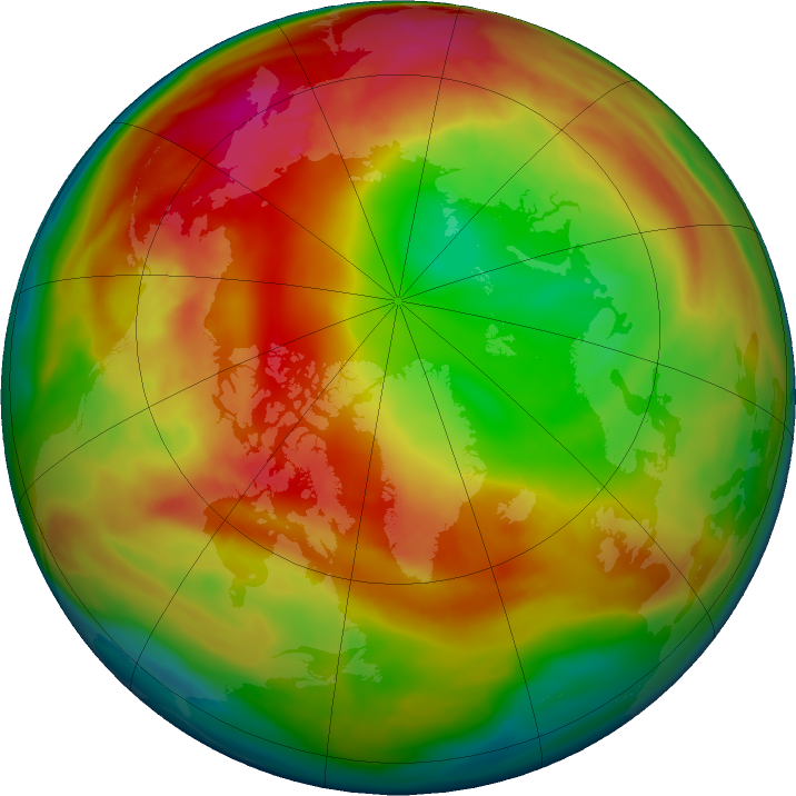 Arctic ozone map for 10 February 2024